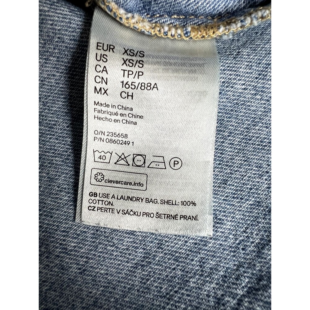 NWOT! H&M Blue Heavy Weight Denim Shirt / Jacket  Size S Oversized Women's - Picture 6 of 6